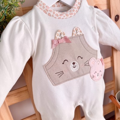  Macacão Trape Zape - Oncinhas - Rose e Areia